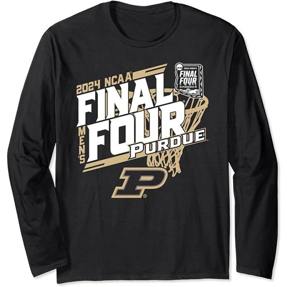 Purdue 2024 March Madness Long Sleeve SweatShirt  COLOR: Black  SIZE: Med